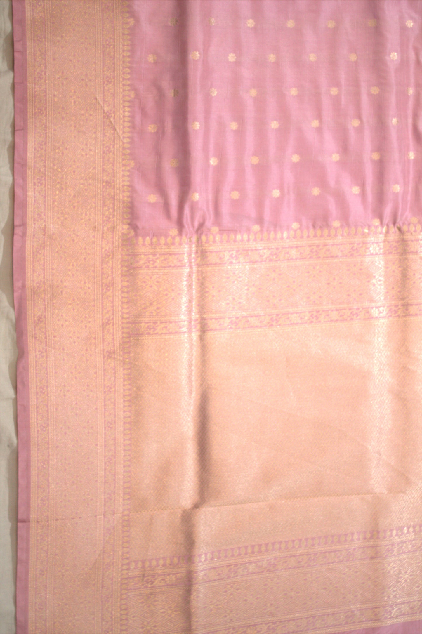 Pure Katan Silk Banarasi Handloom Saree - All Over butiWork