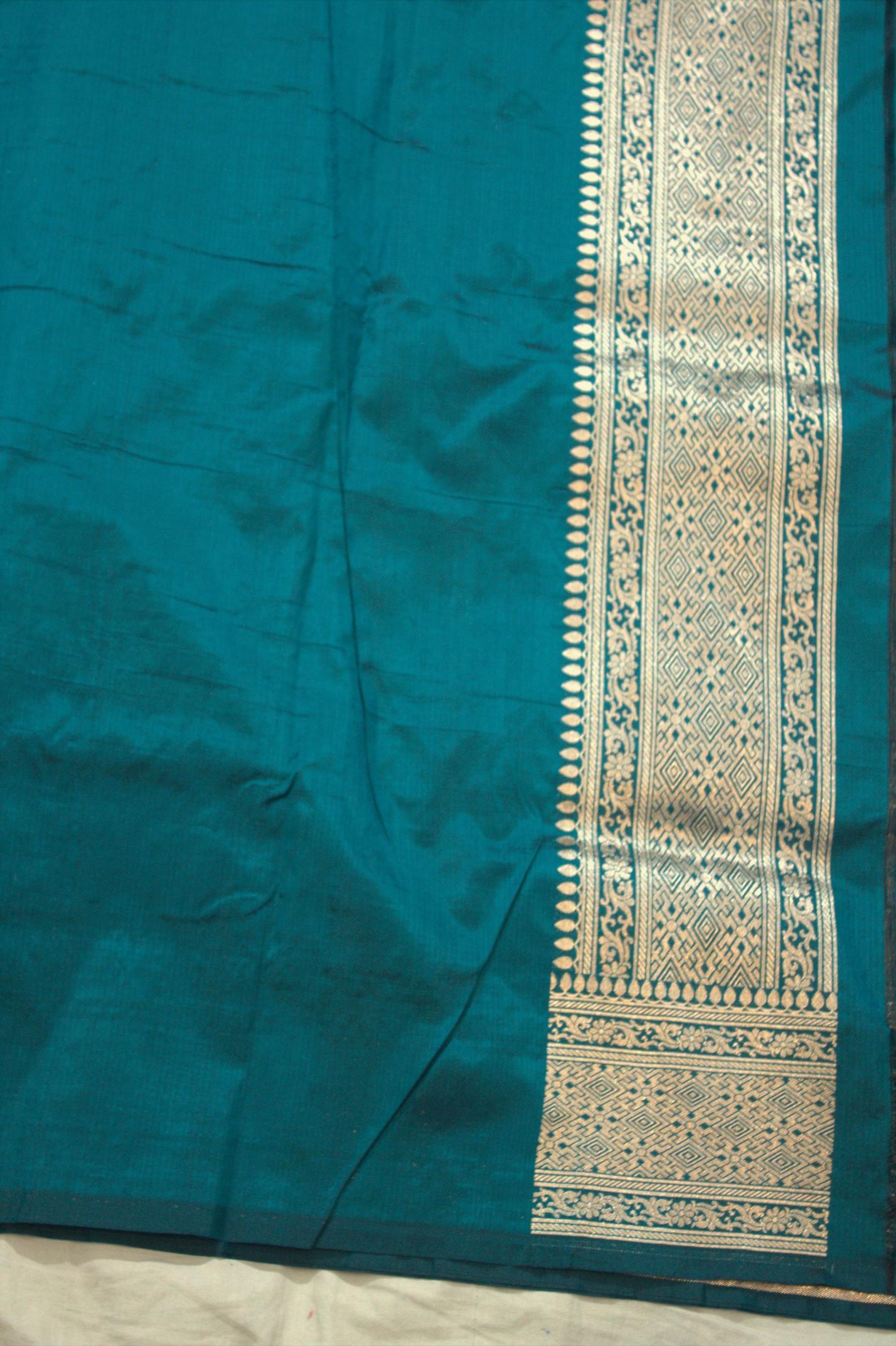 Pure Katan Silk Banarasi Handloom Saree - All Over butiWork