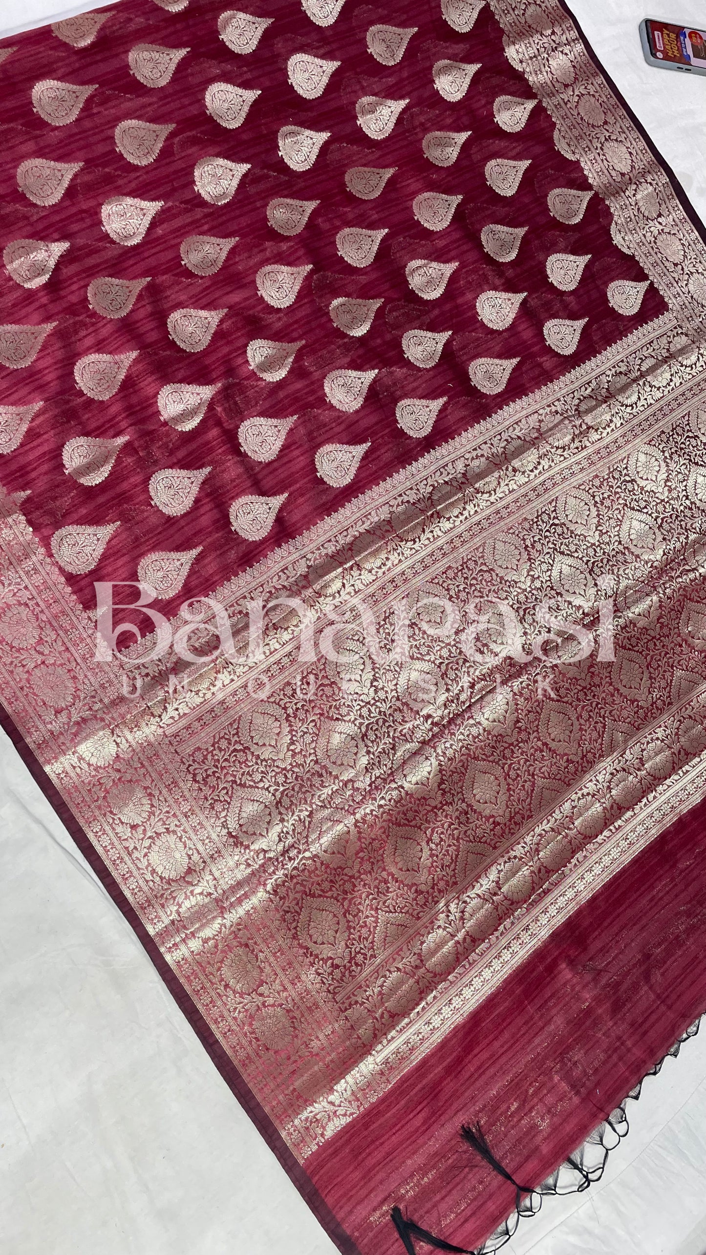 Tusser silk Banarasi Boota Saree