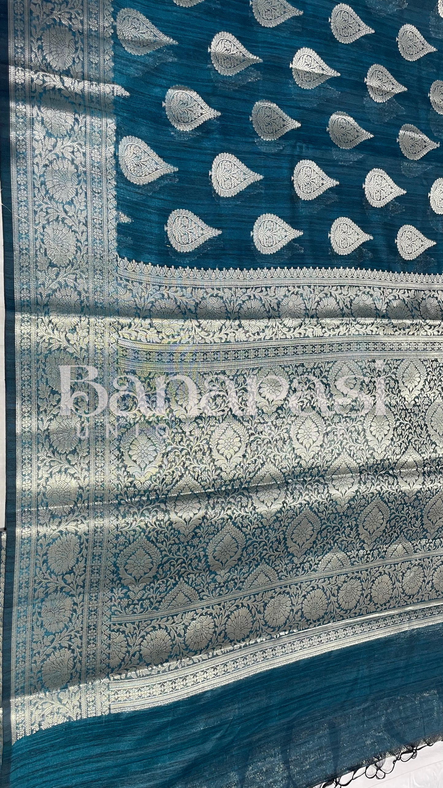 Tusser silk Banarasi Saree