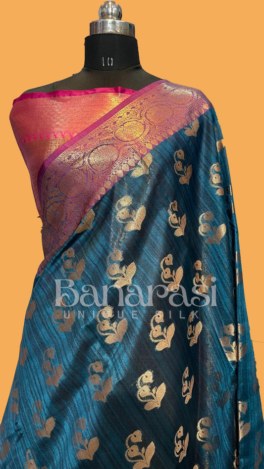 Tusser silk Banarasi Saree