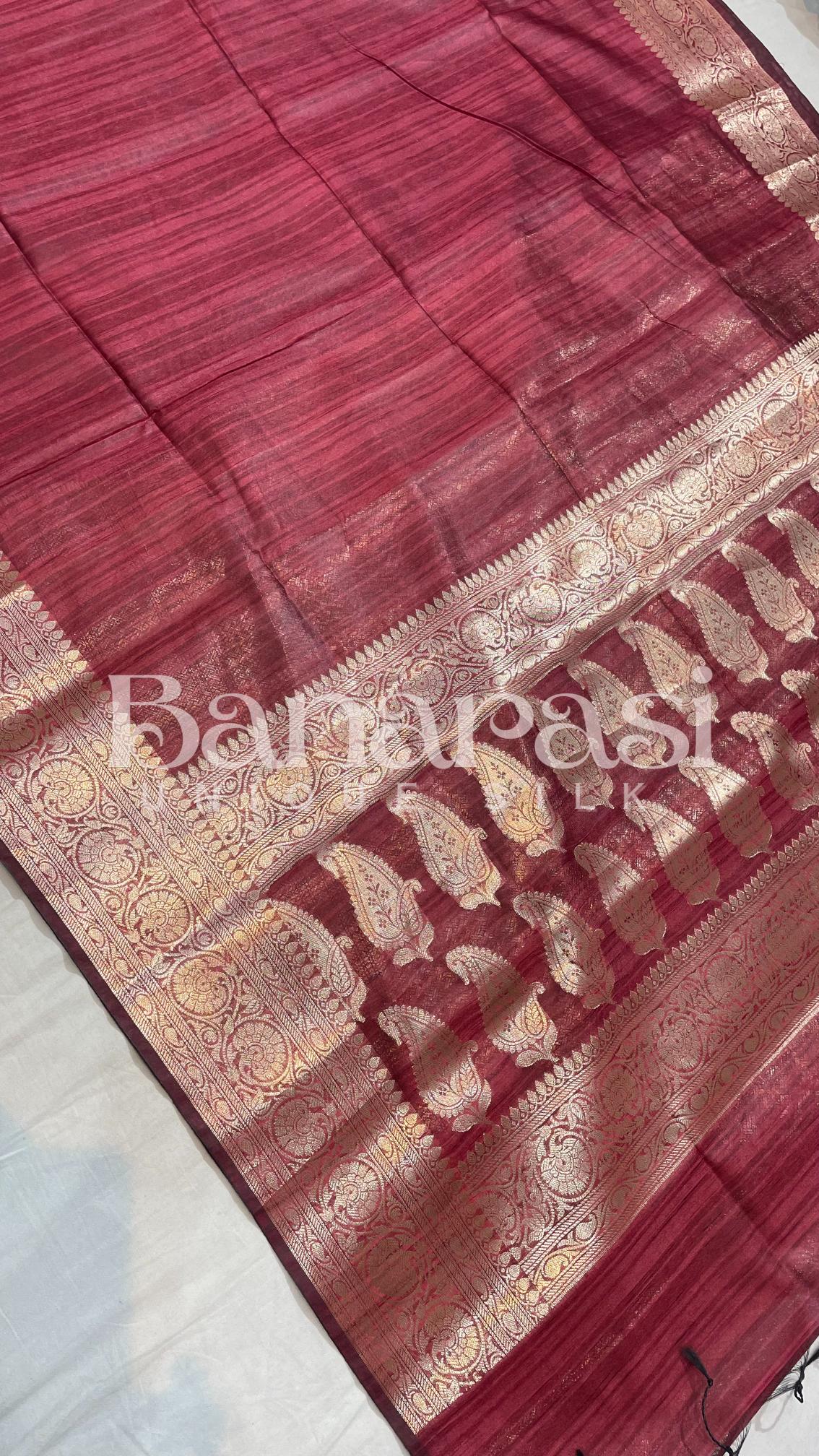 Tusser silk Banarasi Saree