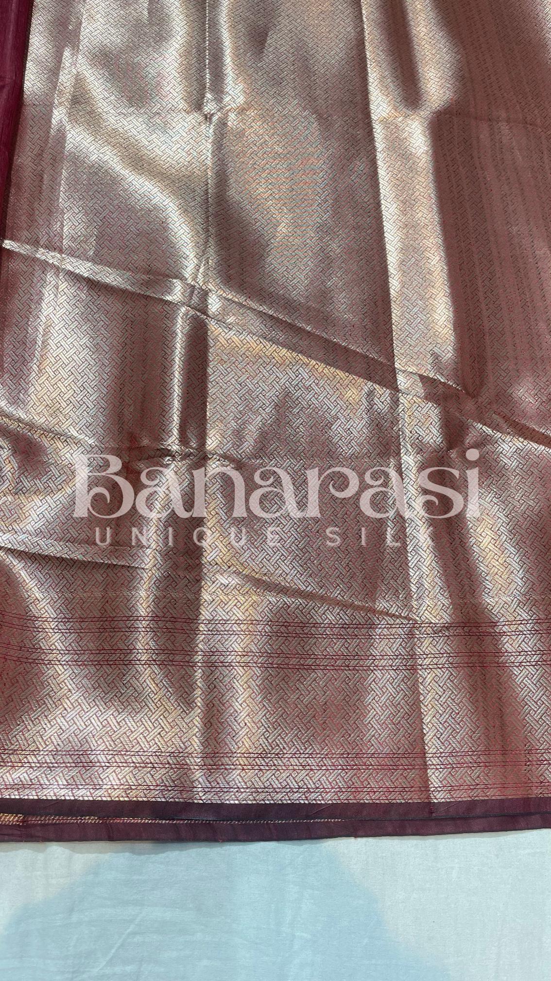 Tusser silk Banarasi Saree