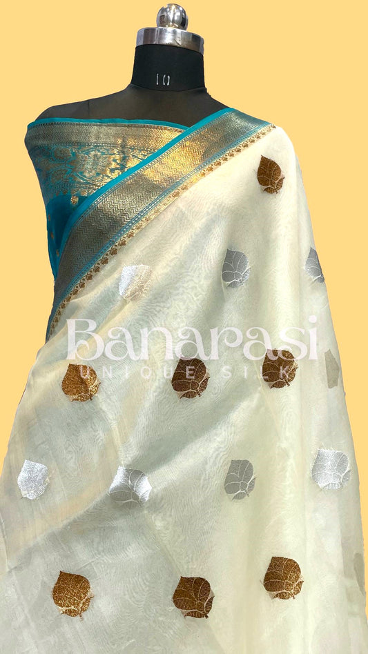 Pure Kora Handloom Banarasi Saree