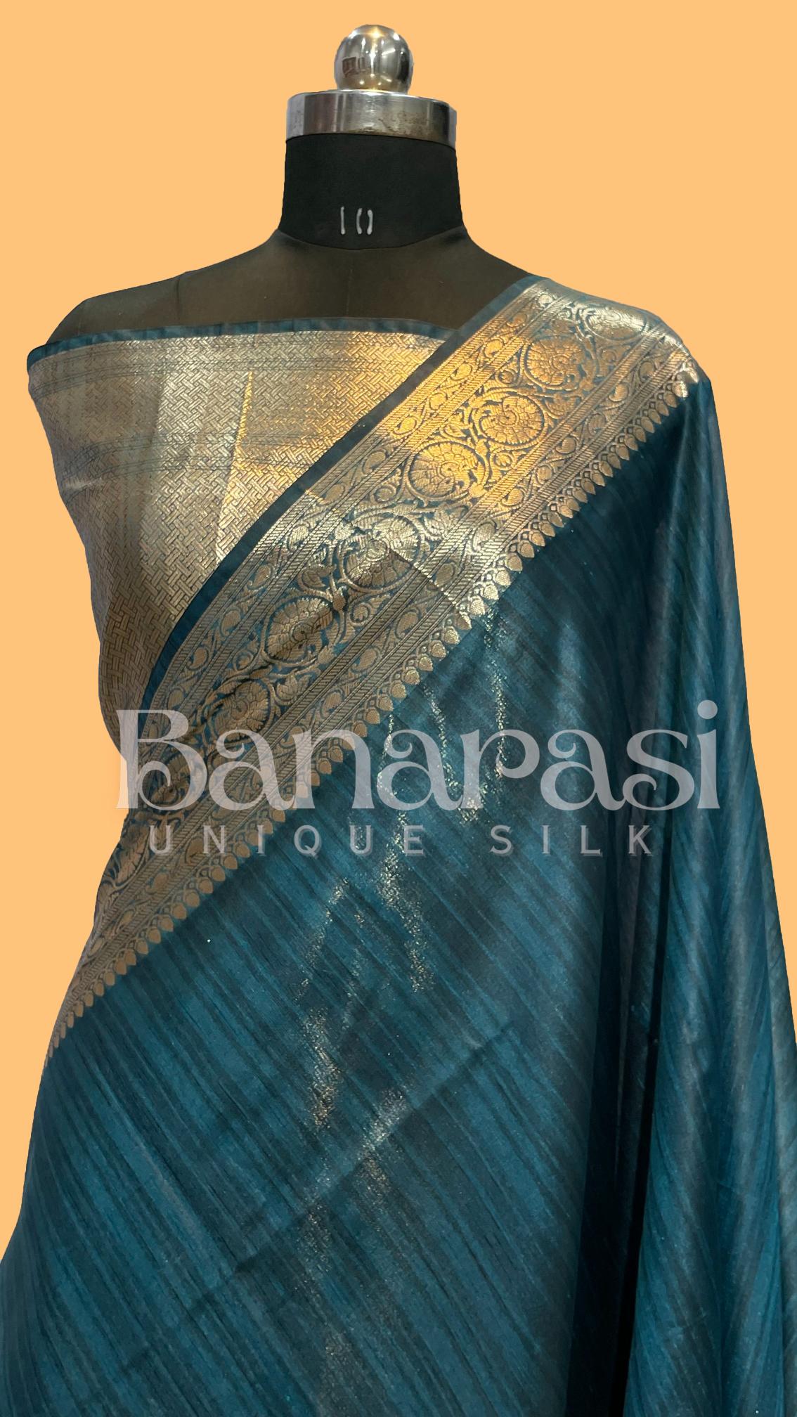 Tusser silk Banarasi Saree