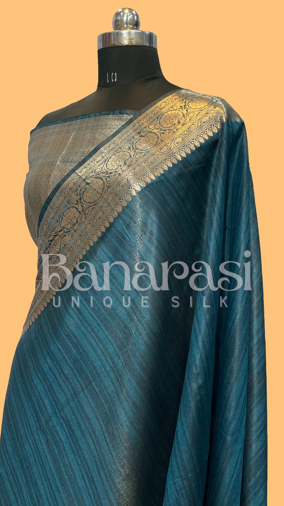 Tusser silk Banarasi Saree