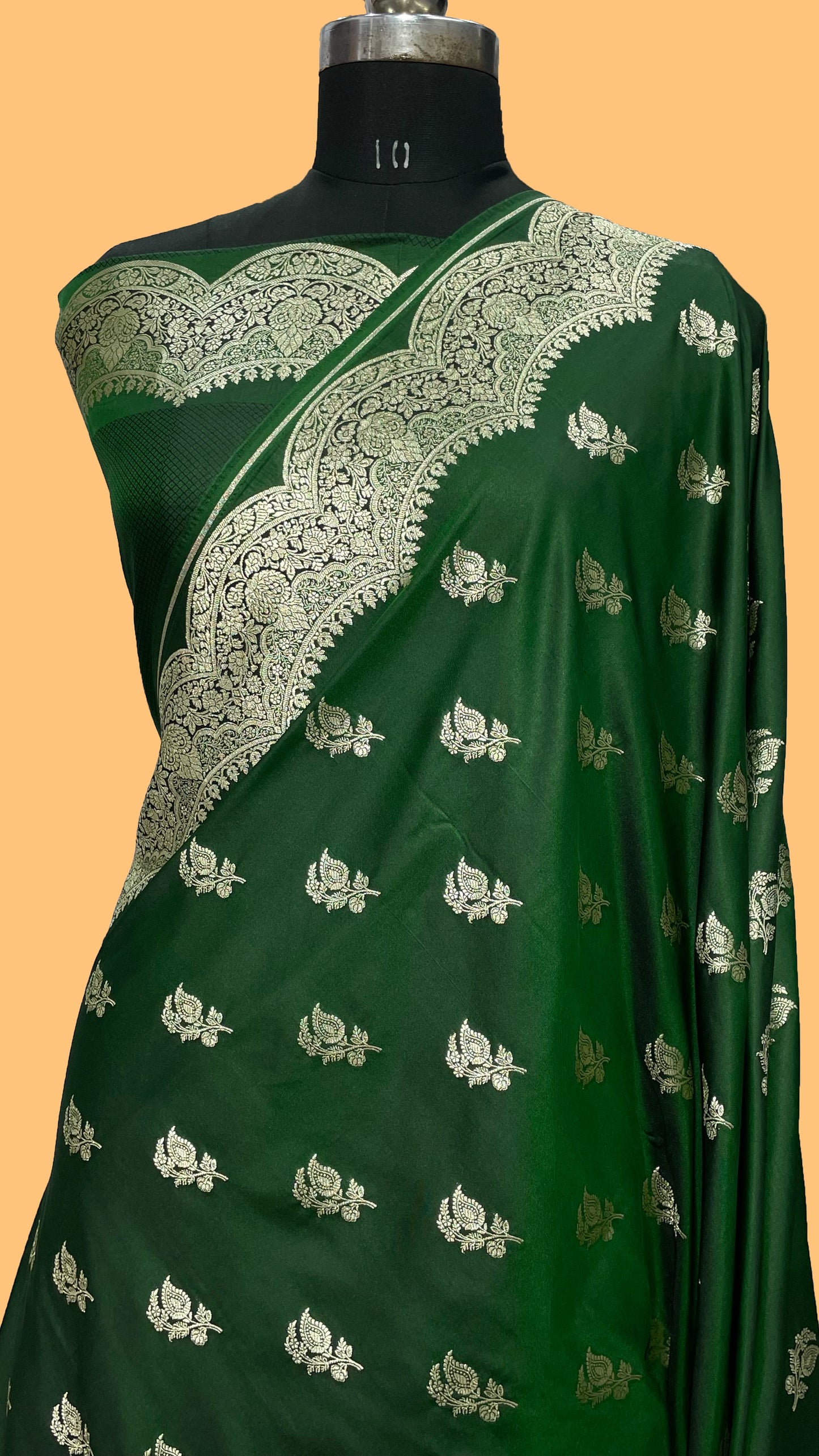 Green Murshoo Silk Handwoven Premium Banarasi Saree