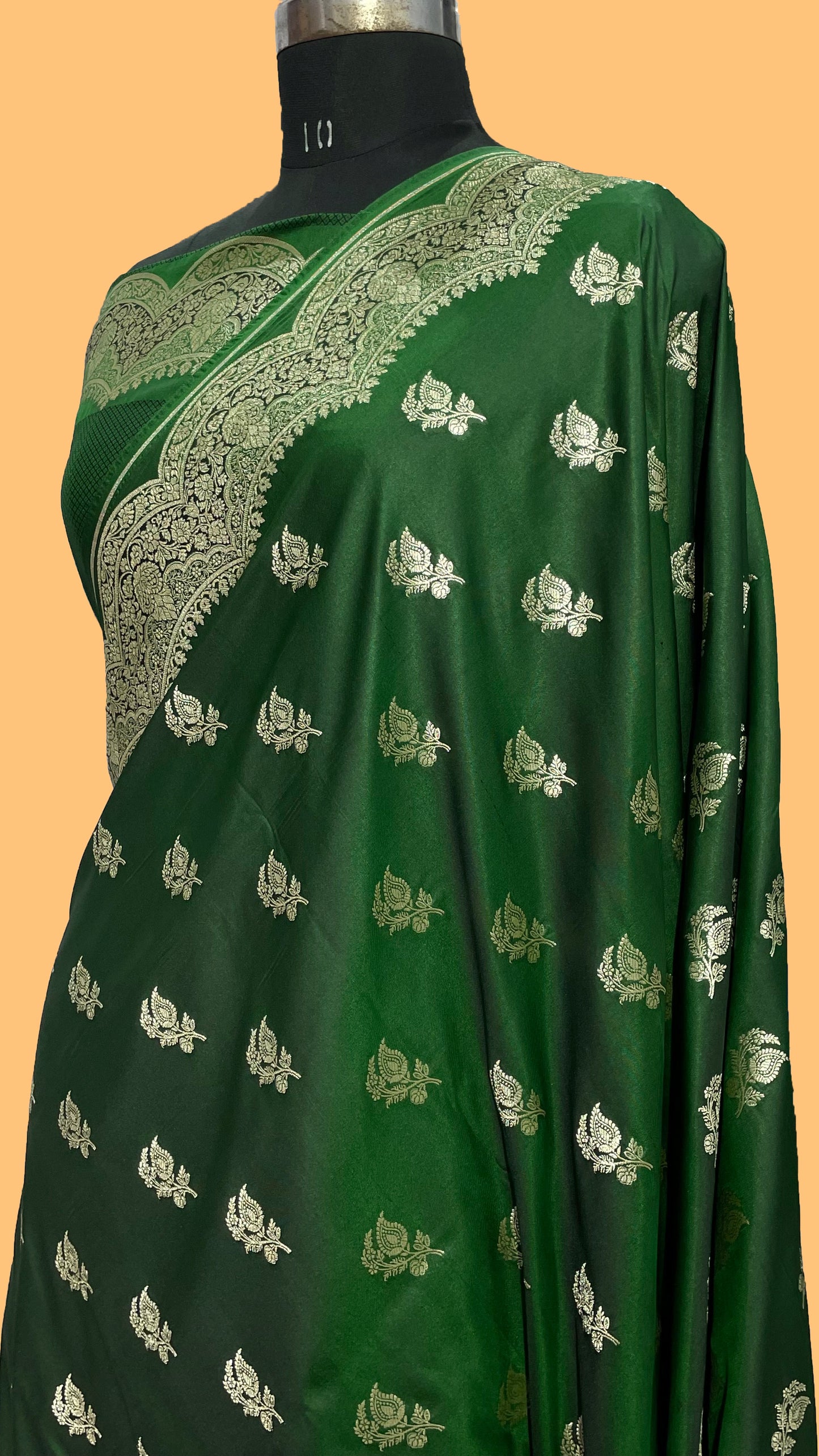 Green Murshoo Silk Handwoven Premium Banarasi Saree