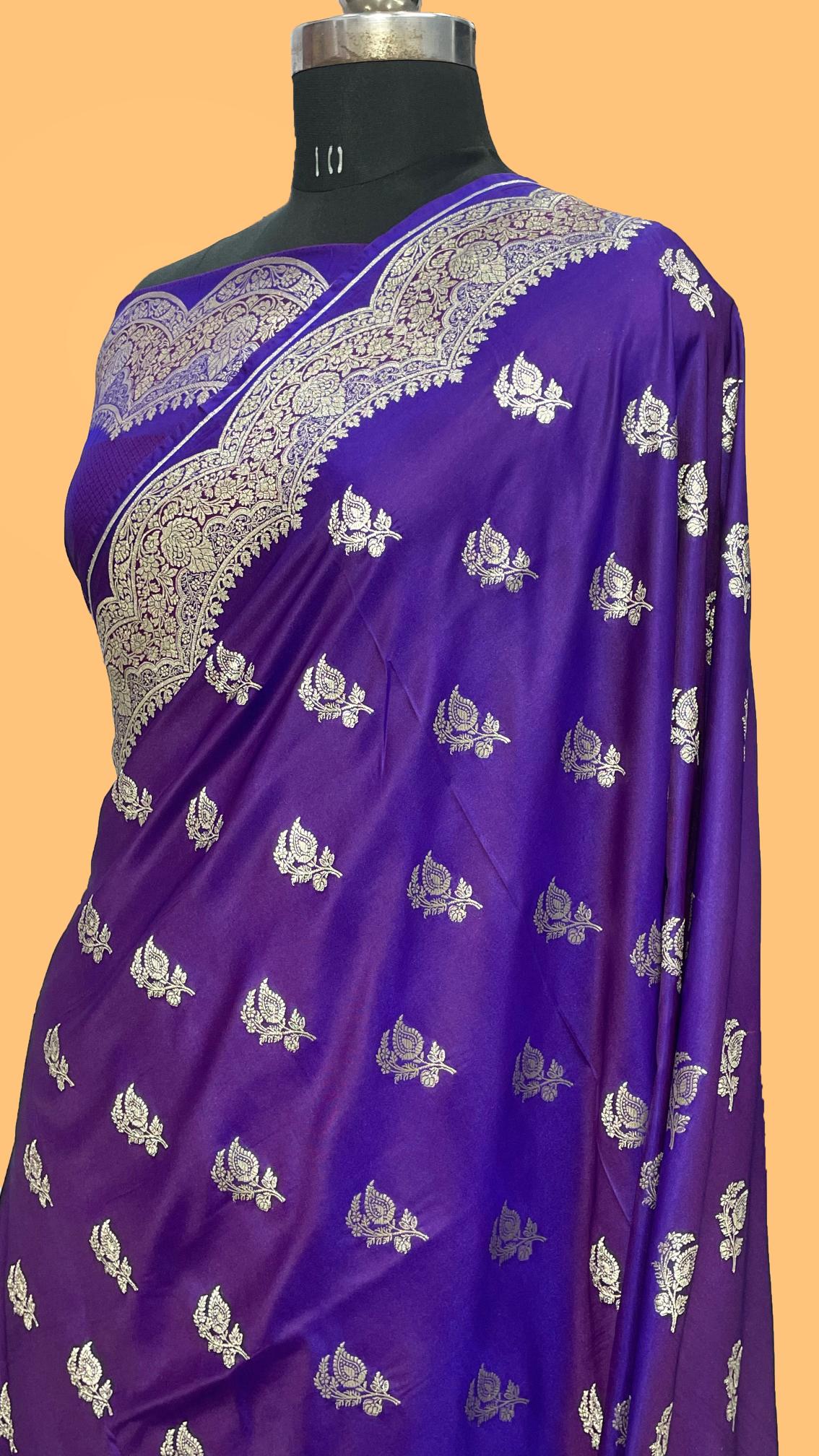 Purpal Murshoo Silk Handwoven Premium Banarasi Saree